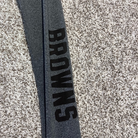 Cleveland Browns Leggings Womens Small NFL Football Gray Athletic Leggings - Picture 3 of 10